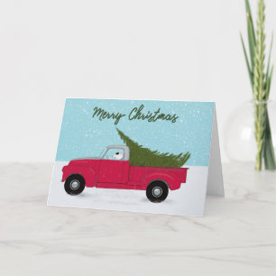 Carte de Noël Rex Red Truck