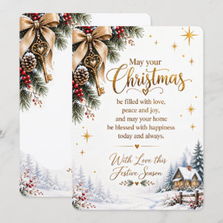 Carte de Noël rustique personnalisée