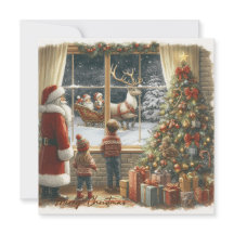 Carte de Noël rustique victorienne