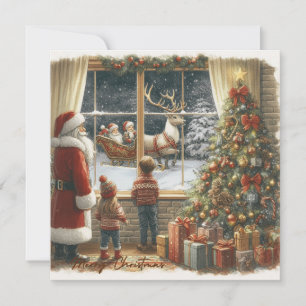 Carte de Noël rustique victorienne