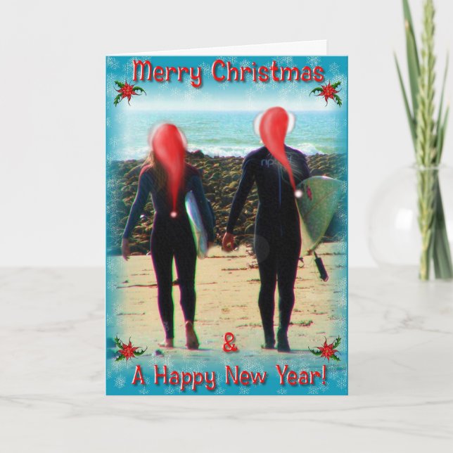 Carte de Noël Safari Surfin (Devant)
