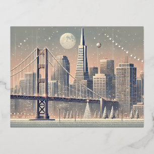 Carte de Noël San Francisco Pont Golden Gate
