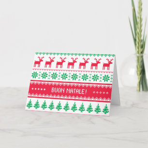 Carte de Noël sans couture de motif en italien