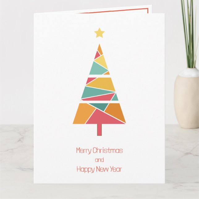 Carte de Noël sapin de Noël minime (Devant)