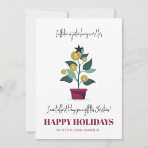 Carte de Noël Sarcastic Funny Inflation 2022