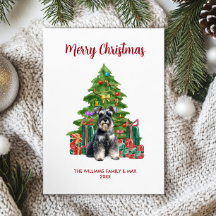 Carte de Noël Schnauzer miniature