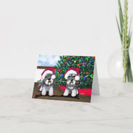 Carte de Noël Schnauzer miniature KiniArt