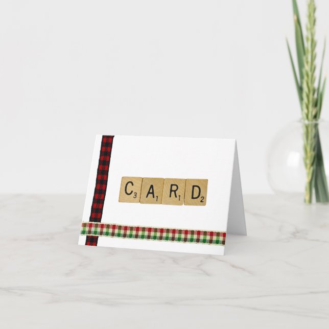 Carte de Noël scrabble (Devant)