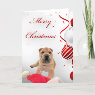 Carte de Noël Shar-Pei