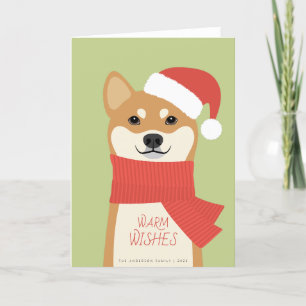 Carte de Noël Shiba Inu