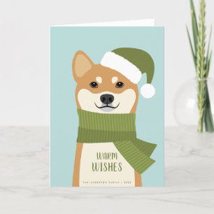 Carte de Noël Shiba Inu