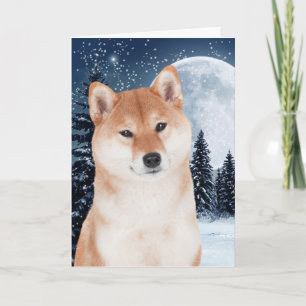 Carte de Noël Shiba Inu