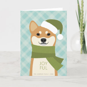Carte de Noël Shiba Inu