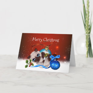 Carte de Noël Siamese Kitten