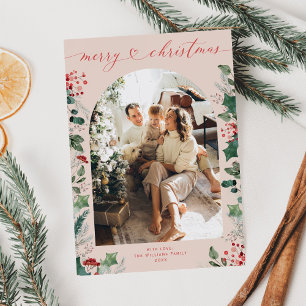 Carte de Noël simple 1 famille en couple