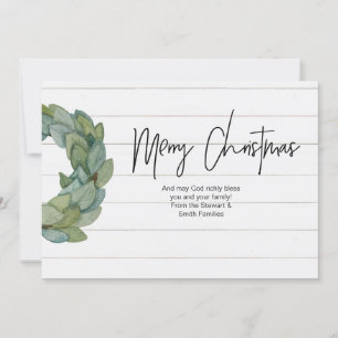 Carte de Noël simple de ferme de magnolia de