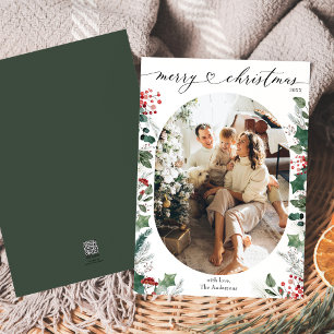 Carte de Noël simple noir blanc