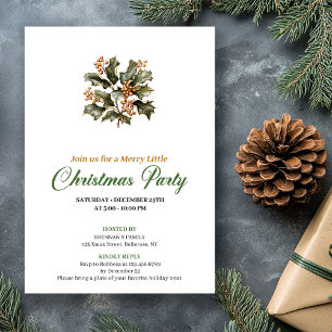 Carte de Noël simple verte et dorée pour arbre de 