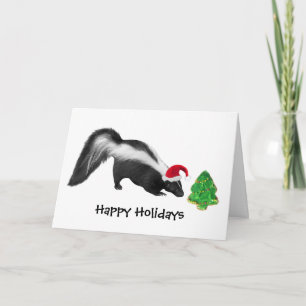 Carte de Noël Skunk