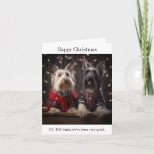 Carte de Noël Skye Terrier Chiens
