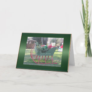 Carte de Noël Sleigh et Cadeaux