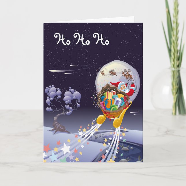 Carte de Noël Sleigh Père Noël (Devant)