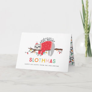 Carte de Noël Sloth.