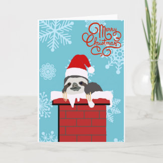 Carte de Noël Sloth