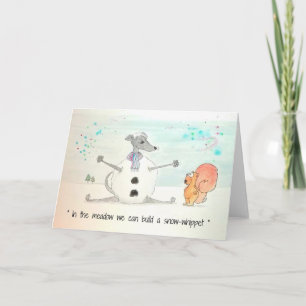 Carte de Noël Snow-Whippet