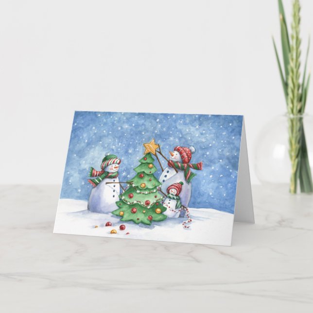 Carte de Noël Snowman (Devant)
