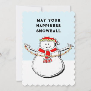 Carte de Noël Snowman