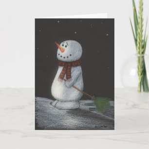 Carte de Noël Snowman