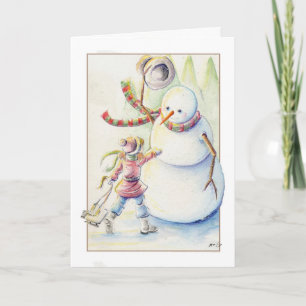 Carte de Noël Snowman