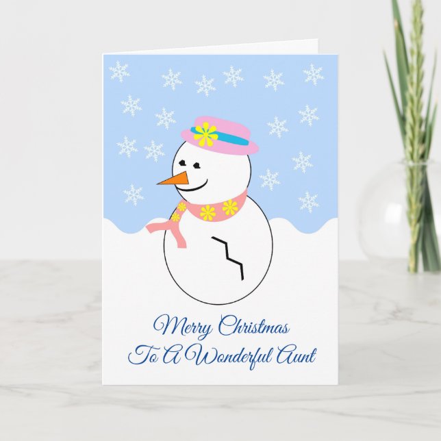 Carte de Noël Snowman Design (Devant)