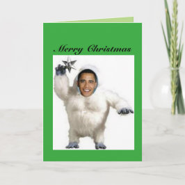 Carte de Noël Snowman Obama