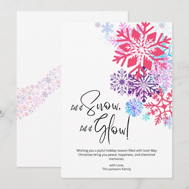 Carte de Noël Snowy Bliss (Devant / Derrière)