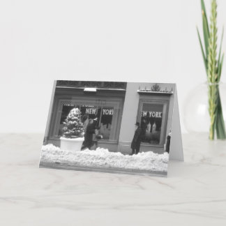 Carte de Noël Snowy New York