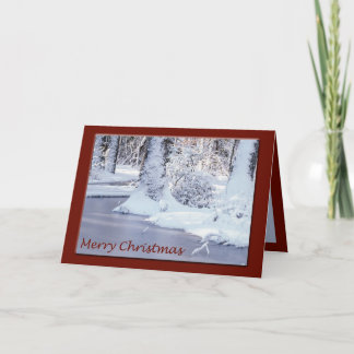 Carte de Noël Snowy Scene