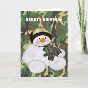 Carte de Noël Soldat Snowman