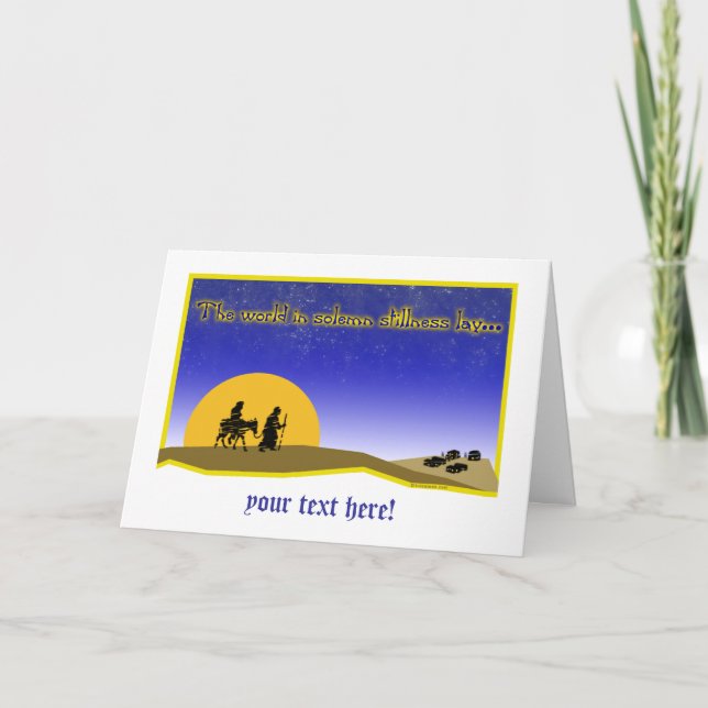 Carte de Noël solennelle de calme (Devant)