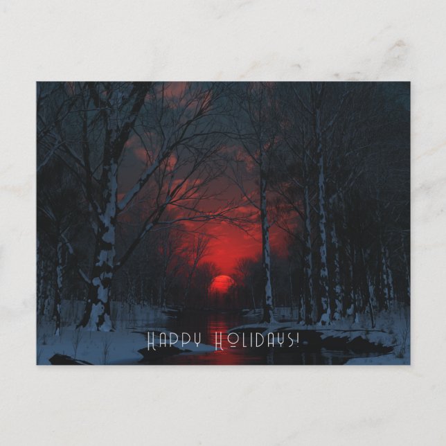 Carte de Noël Solstice Flat (Devant)