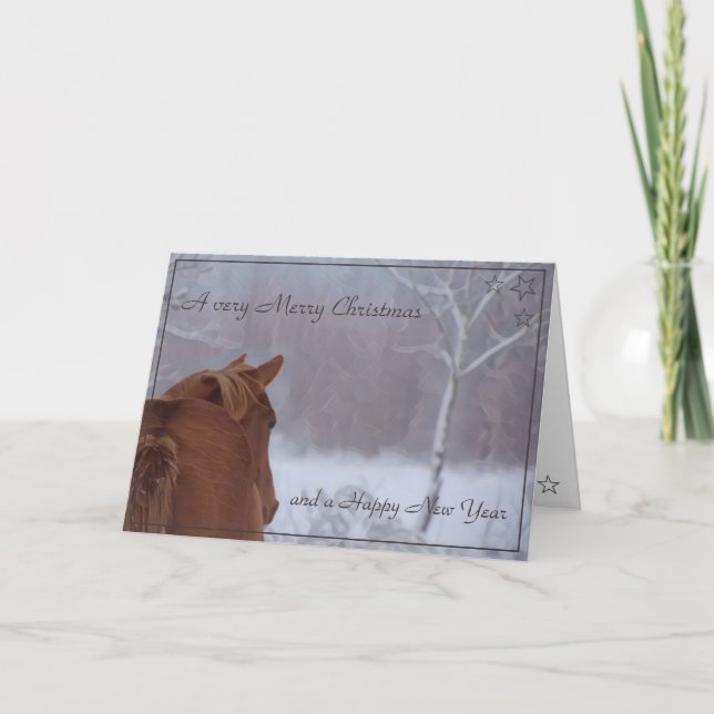 Carte de Noël "Sorrel d'hiver" (Devant)