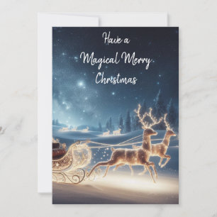 Carte de Noël Souhaits d'Hiver Enchantés