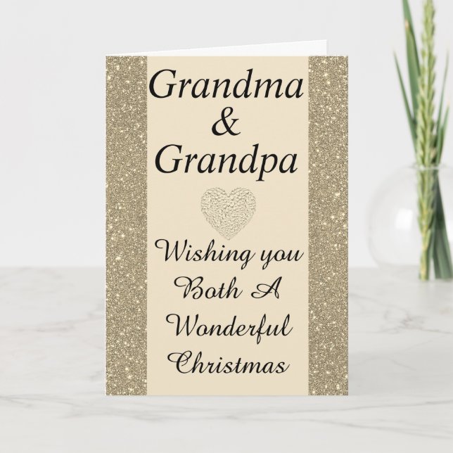 Carte de Noël spéciale grand-mère et grand-père (Devant)