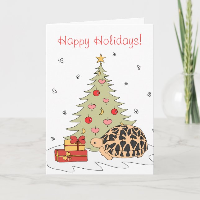 Carte de Noël Star Tortoise (arbre de Noël) (Devant)