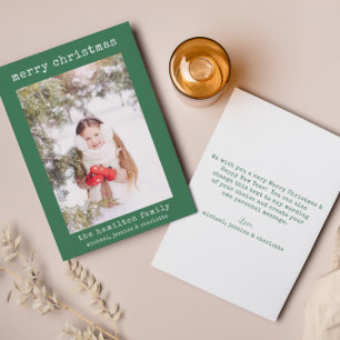 Carte de Noël stylée minimaliste