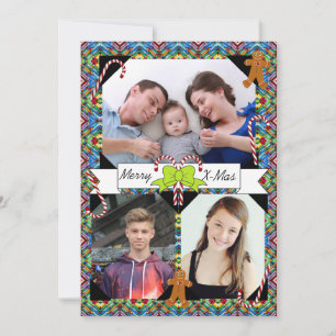 Carte de Noël Sucre de canne et pain d'épices homm