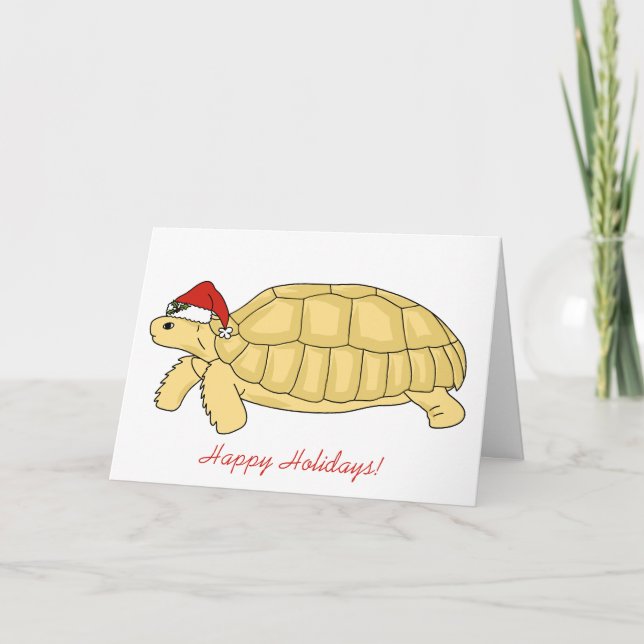 Carte de Noël Sulcata Tortoise (Devant)
