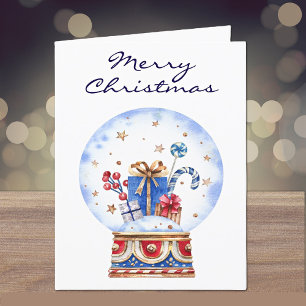 Carte de Noël sur mesure, Magic Snow Globe Joyeux