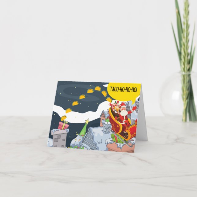 Carte de Noël Taco-ho-ho-ho (vide) (Devant)